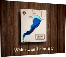 Load image into Gallery viewer, Laser cut Lake Depth Maps (Alberta, Saskatchewan, and BC)