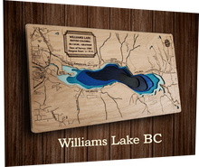 Load image into Gallery viewer, Laser cut Lake Depth Maps (Alberta, Saskatchewan, and BC)