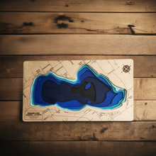 Load image into Gallery viewer, Laser cut Lake Depth Maps (Alberta, Saskatchewan, and BC)