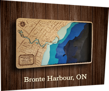 Load image into Gallery viewer, Laser cut Lake Depth Maps (Alberta, Saskatchewan, and BC)
