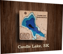 Load image into Gallery viewer, Laser cut Lake Depth Maps (Alberta, Saskatchewan, and BC)
