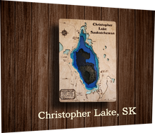 Load image into Gallery viewer, Laser cut Lake Depth Maps (Alberta, Saskatchewan, and BC)
