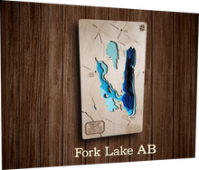 Load image into Gallery viewer, Laser cut Lake Depth Maps (Alberta, Saskatchewan, and BC)
