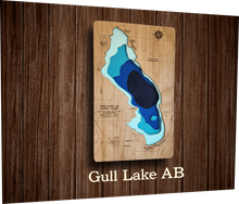 Load image into Gallery viewer, Laser cut Lake Depth Maps (Alberta, Saskatchewan, and BC)
