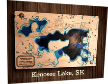 Load image into Gallery viewer, Laser cut Lake Depth Maps (Alberta, Saskatchewan, and BC)
