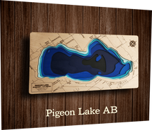 Load image into Gallery viewer, Laser cut Lake Depth Maps (Alberta, Saskatchewan, and BC)
