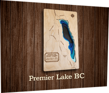 Load image into Gallery viewer, Laser cut Lake Depth Maps (Alberta, Saskatchewan, and BC)

