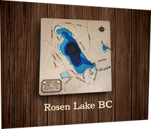 Load image into Gallery viewer, Laser cut Lake Depth Maps (Alberta, Saskatchewan, and BC)
