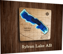 Load image into Gallery viewer, Laser cut Lake Depth Maps (Alberta, Saskatchewan, and BC)

