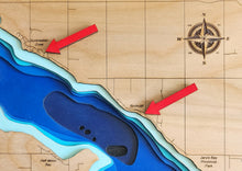 Load image into Gallery viewer, Laser cut Lake Depth Maps (Alberta, Saskatchewan, and BC)
